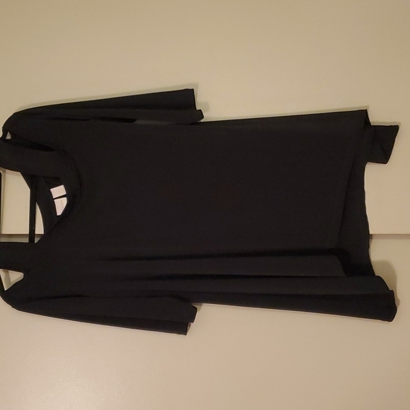 Chico's Open Shoulder Black Tunic Size 1 - Picture 1 of 5